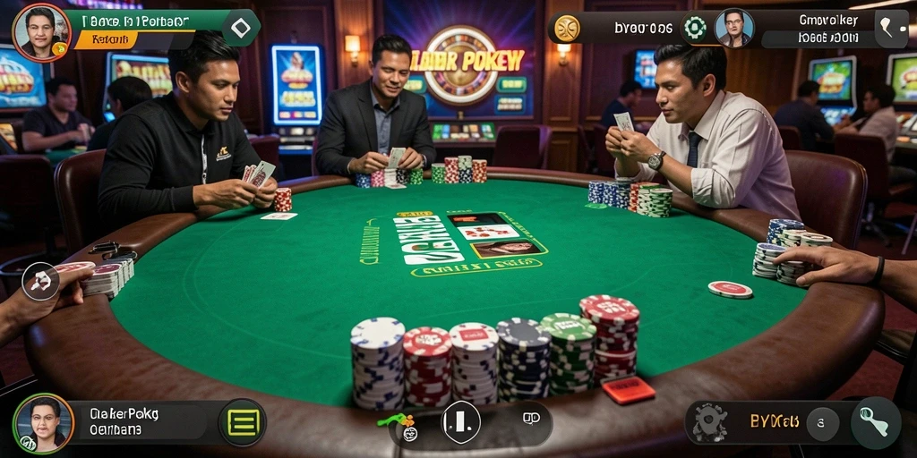 Tampilan gameplay Poker yang mendebarkan dan interaktif di DY01.